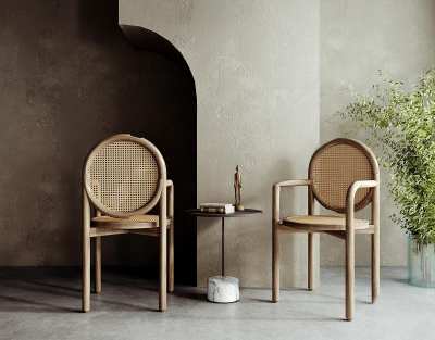 侘寂风休闲椅3D模型下载